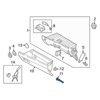 Kia OE - Front Glove Box Door Hinge Pin