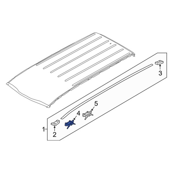 Roof Panel Reveal Molding Clip