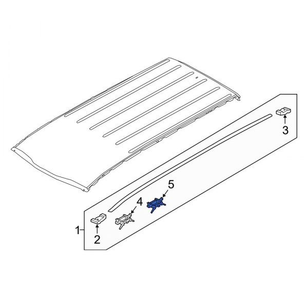 Roof Panel Reveal Molding Clip