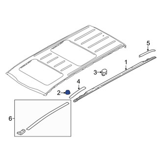 Kia OE - Roof Luggage Carrier Side Rail Nut