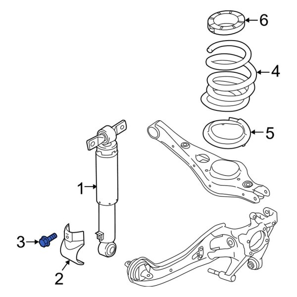 Suspension Shock Absorber Bellows Bolt