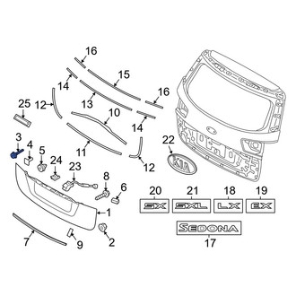 Kia OE - Liftgate Finish Panel Clip