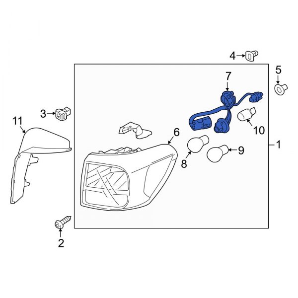 Kia OE 92480A9020 Tail Light Socket