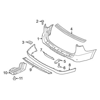Kia OE - Rear Bumper - Bumper & Components (Bumper & Trim), (EX / L / LX / SX)