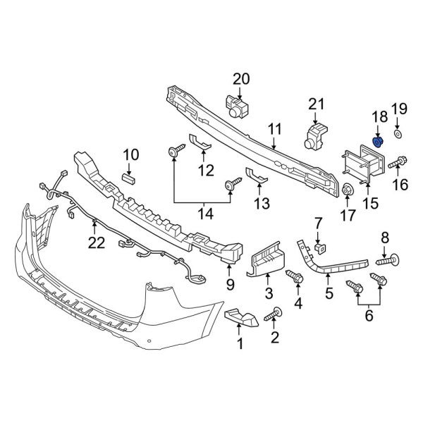 Bumper Impact Bar Nut