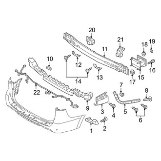 Kia OE - Rear Bumper - Bumper & Components (Mounts & Electrical), (EX / L / LX / SX)