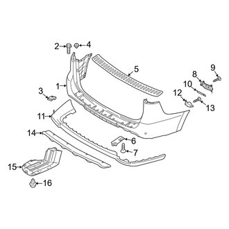 Kia OE - Rear Bumper - Bumper & Components (Bumper & Trim, With Premium Package)