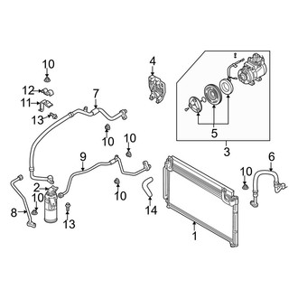 Kia OE - Air Conditioner & Heater - Condenser, Compressor & Lines