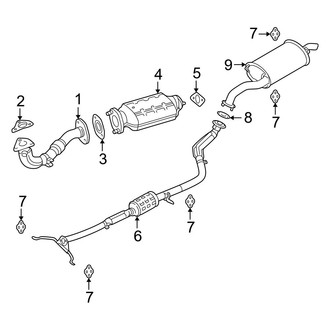 Kia OE - Exhaust System - Exhaust Components (Base / Cinco)