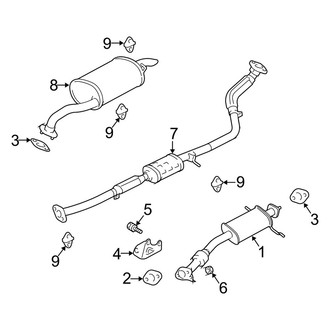 Kia OE - Exhaust System - Exhaust Components (Base / Cinco)