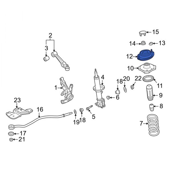 Kia OE 54610FD000 Front Left Suspension Strut Mount