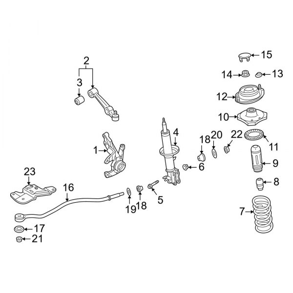 Kia Oe 54720fd000 Front Right Suspension Strut Rod