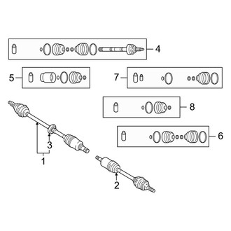 Kia OE - Front Suspension - Drive Axles (4-Wheel ABS)
