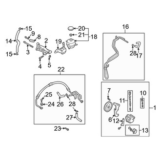 Kia OE - Steering Gear & Linkage - Pump & Hoses (Power Steering), (Power Steering)