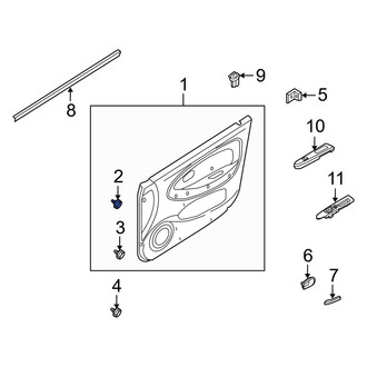 Kia OE - Upper Door Interior Trim Panel Retainer
