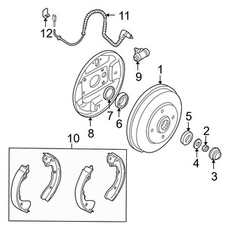 Kia OE - Rear Suspension - Brake Components