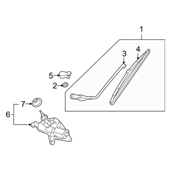 Lift Gate - Wiper & Washer Components