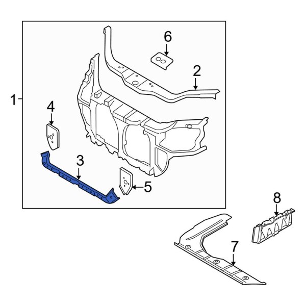 Radiator Support Tie Bar