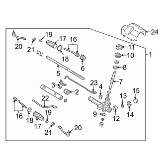 Kia OE - Steering Gear & Linkage (With Power Steering), (1.6L Power Steering)