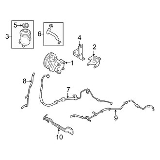 Kia OE - Steering Gear & Linkage - Pump & Hoses (With Power Steering), (LX / SX)