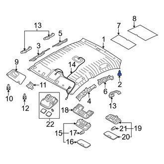 Kia OE - Package Tray Trim Clip