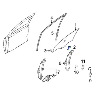 Kia OE - Front Door Glass Attaching Clips