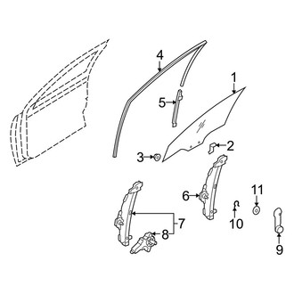 Kia OE - Front Door - Glass & Hardware