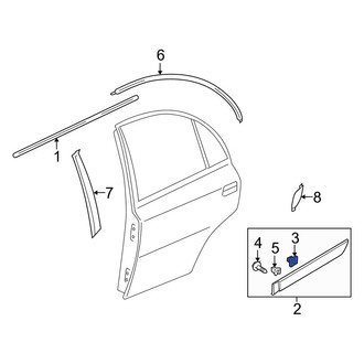 Kia OE - Rear Door Molding Clip