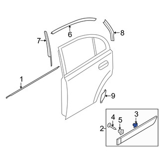 Kia OE - Rear Door Molding Clip