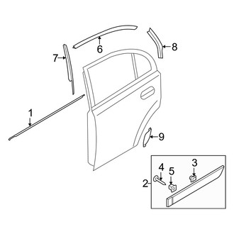 Kia OE - Rear Door - Exterior Trim (LX / SX)