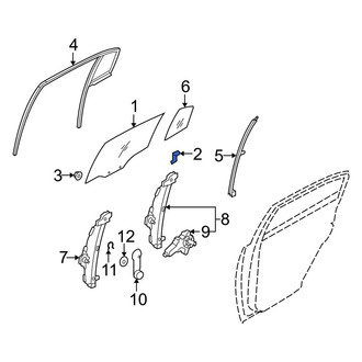 Kia OE - Rear Door Glass Attaching Clips