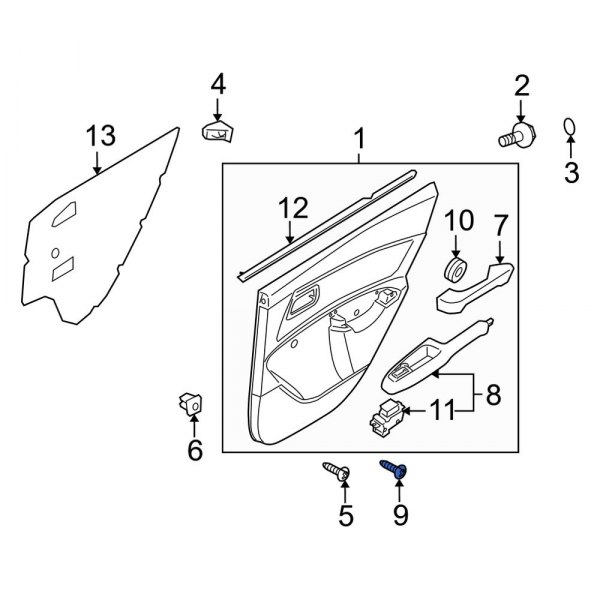 Door Interior Trim Panel Screw