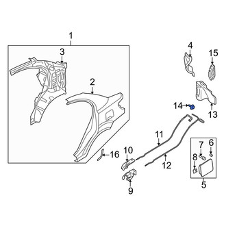 Kia OE - Quarter Panel Splash Shield Clip