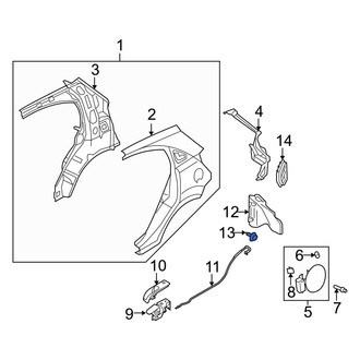 Kia OE - Quarter Panel Splash Shield Clip