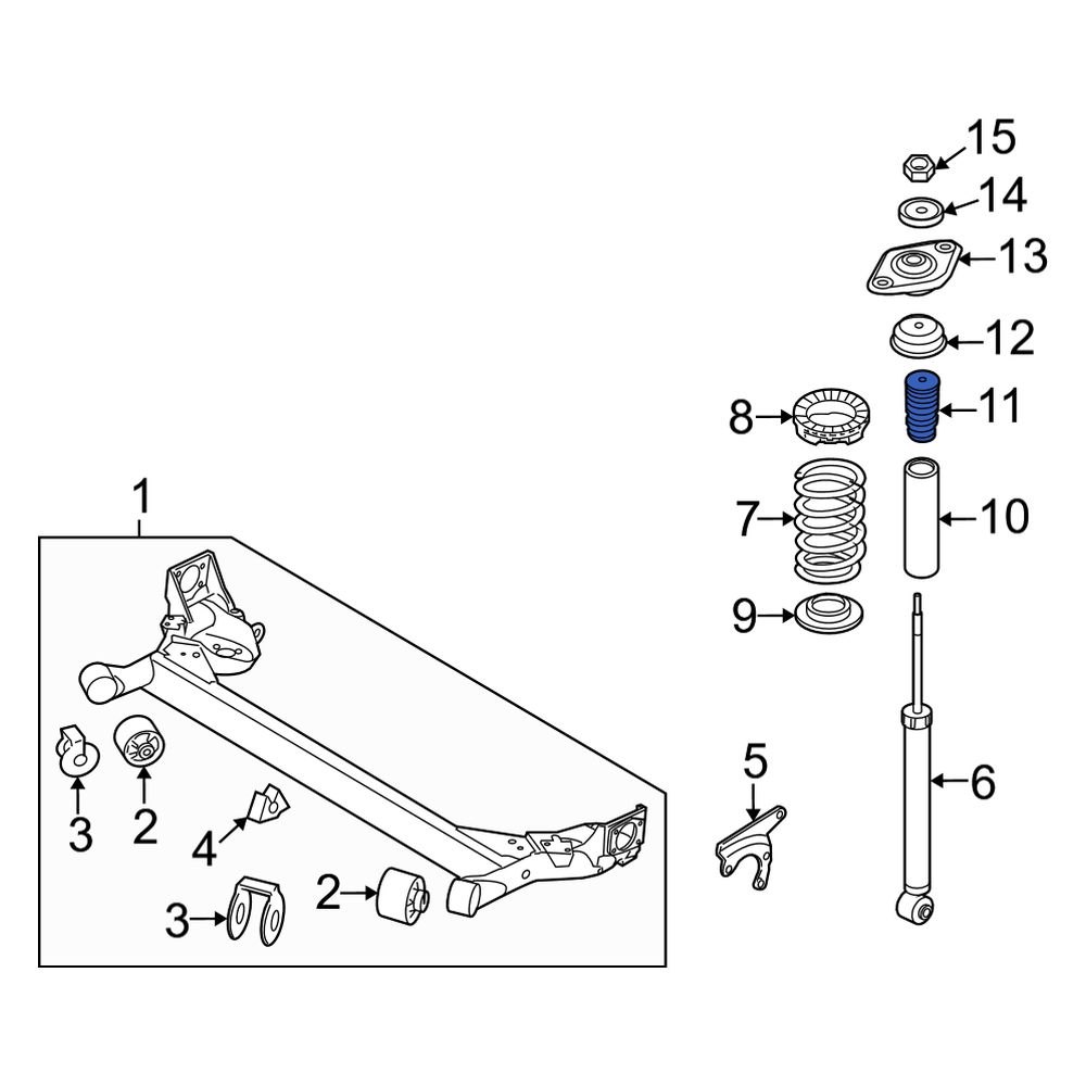 Kia OE 553261G000 Rear Suspension Shock Absorber Bellows