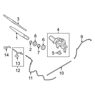 Kia OE - Lift Gate - Wiper & Washer Components (LX / SX)