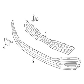 Kia OE - Front Bumper & Grille - Grille & Components (To 01/21/2015), (EX / LX / SX Sedan)