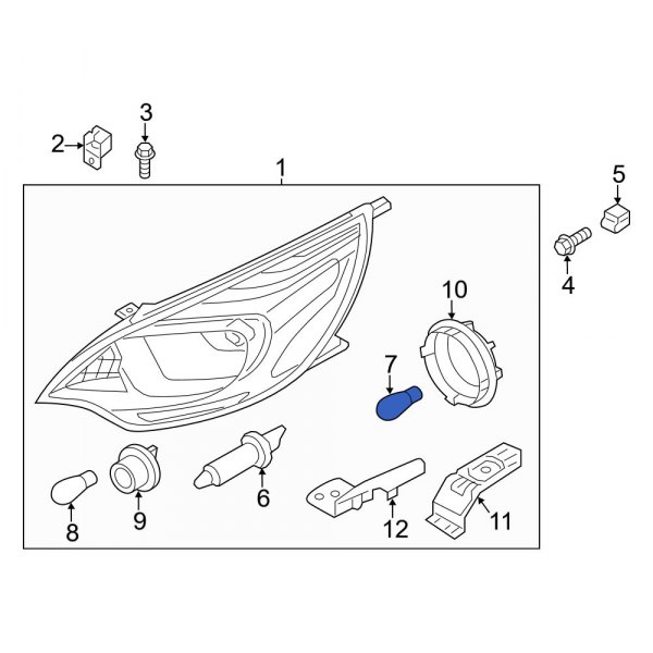 Kia OE 1864760556L Side Marker Light Bulb