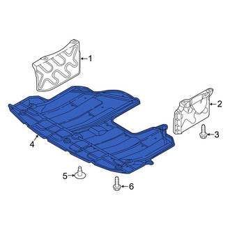 Kia OE - Front Left Rearward Radiator Support Splash Shield