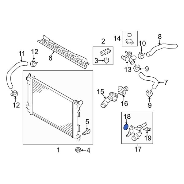 Engine Coolant Outlet O-Ring