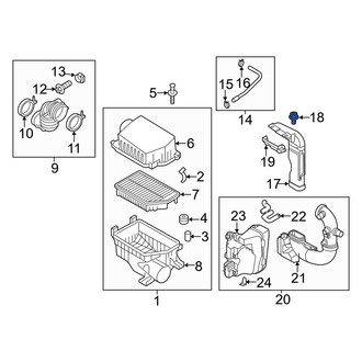 Kia OE - Engine Air Intake Hose Clip