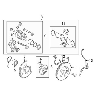 Kia OE - Front Suspension - Brake Components