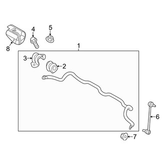 Kia OE - Front Suspension - Stabilizer Bar & Components (EX / LX / SX)