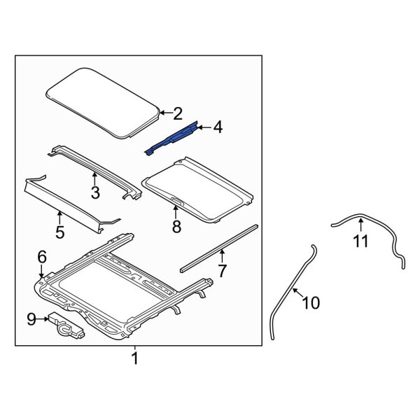 Sunroof Guide Jaw