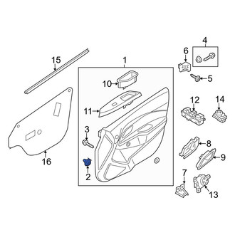 Kia OE - Front Inner Door Interior Trim Panel Retainer