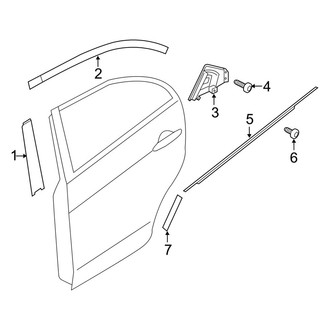 Kia OE - Rear Door - Exterior Trim (EX / LX / SX Hatchback)