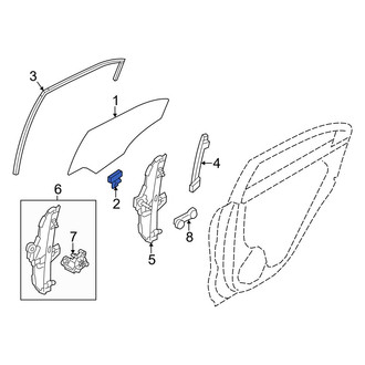 Kia OE - Rear Door Glass Attaching Clips