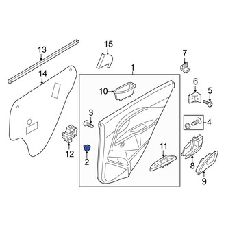 Kia OE - Rear Inner Door Interior Trim Panel Retainer