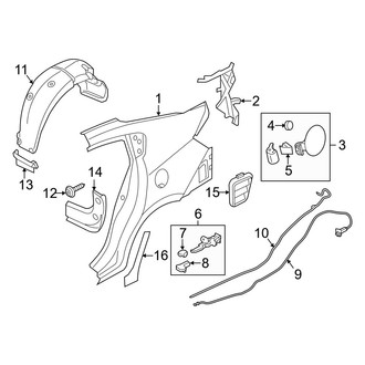 Kia OE - Quarter Panel & Components (EX / LX / SX Sedan)