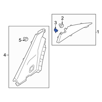 Kia OE - Upper Quarter Panel Trim Panel Clip